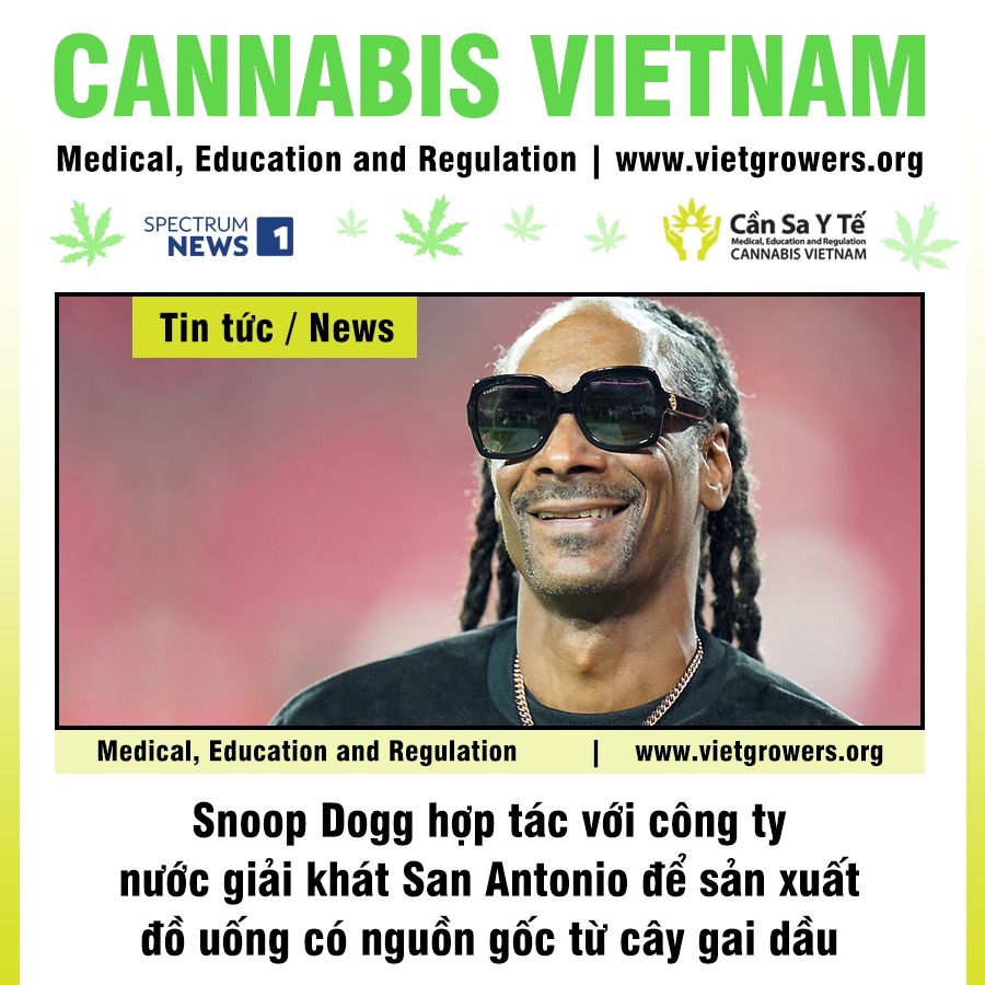 Snoop Dogg hop tac voi cong ty nuoc giai khat San Antonio de san xuat do uong co nguon goc tu cay gai dau